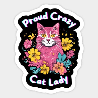 Proud Crazy Cat Lady Sticker